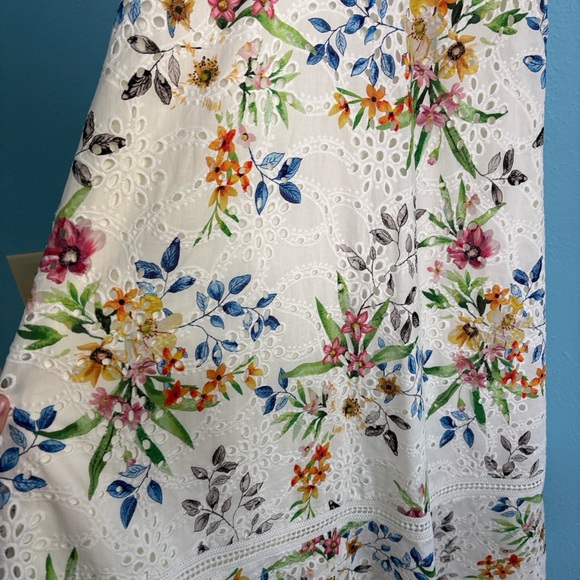 Sundance Camarillo Eyelet Dress Floral Maxi Dress Size 2 - Picture 6 of 9